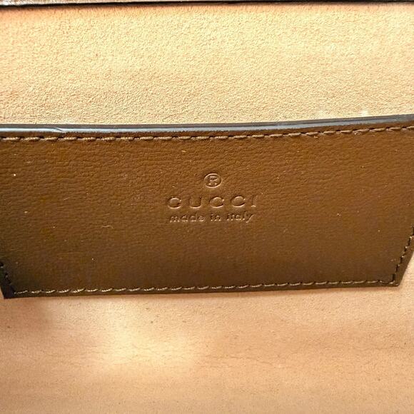 Gucci GG Supreme Monogram Azalea Calfskin Web Mini Horsebit 1955 Chain - Picture 12 of 13